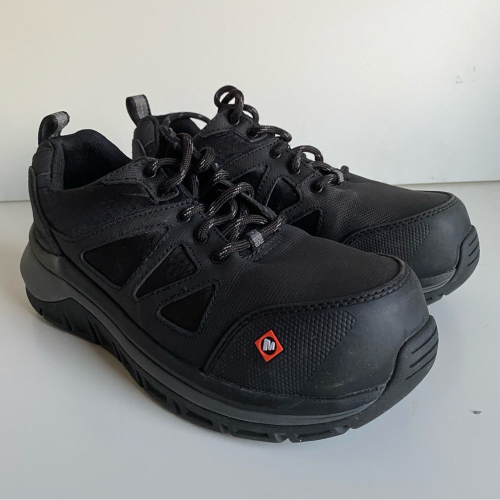 Merrell Men's Black Work Shoes 6 Composite Safety Toe